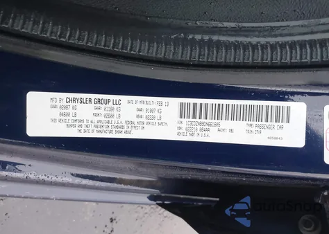 2013 Dodge Avenger Se из США, поврежденный, VIN 1C3CDZAB9DN661805